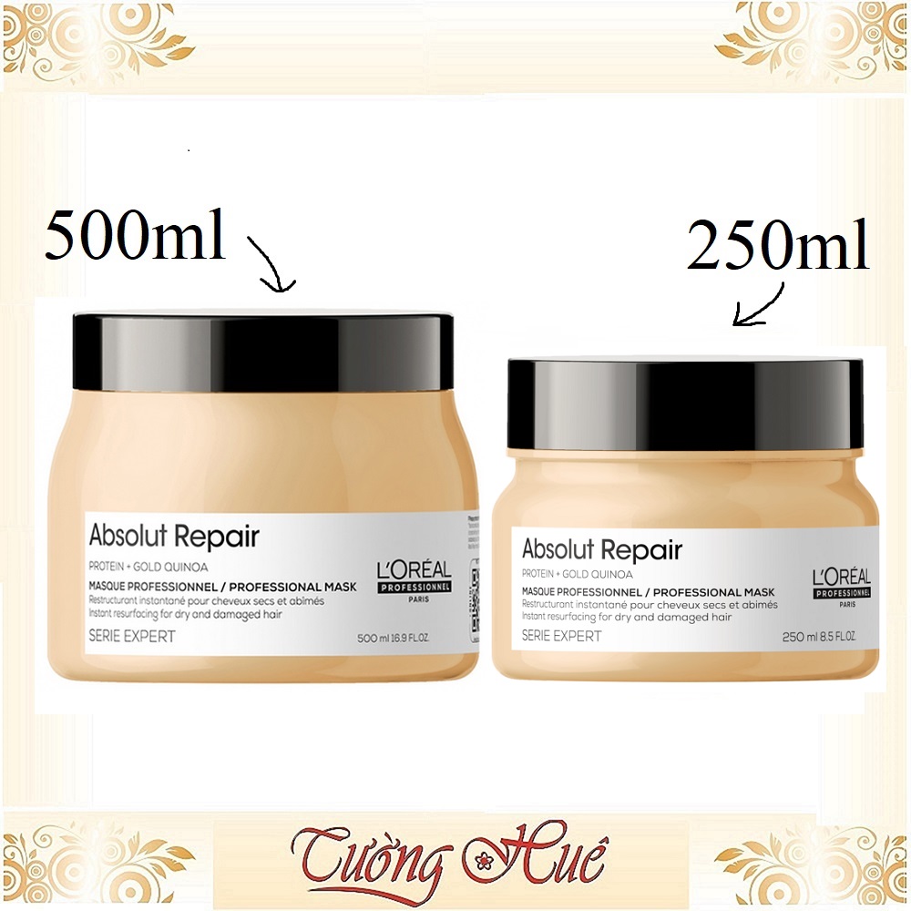 Dầu Hấp Chăm Sóc Tóc Hư Tổn Loreal Serie Expert Absolut Repair - Vàng (Có lựa chọn)