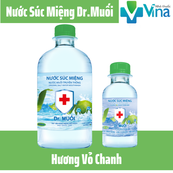 Nước Muối Súc Miệng Dr. Muối Hương Vỏ Chanh,Thơm Miệng, Chăm Sóc Răng Miệng Hiệu Quả