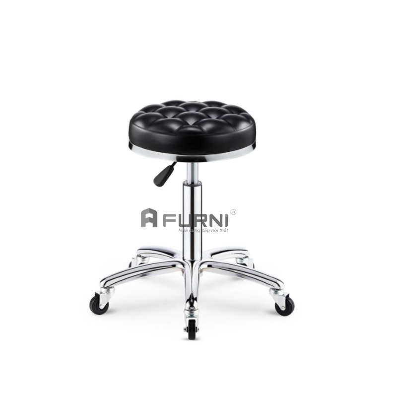 Ghế Xoay Tăng Giảm Ghế Kỹ Thuật Viên Spa Ghế Quầy Thấp Nệm Ngồi Bọc Da Simili Màu Đen / Đỏ / Nâu / Xanh dương Chân Thép Mạ Giá Rẻ Nhập Khẩu HCM | CB2277-2P . Bar stool / Modern Minimalist Bar Chair in Ho Chi Minh City