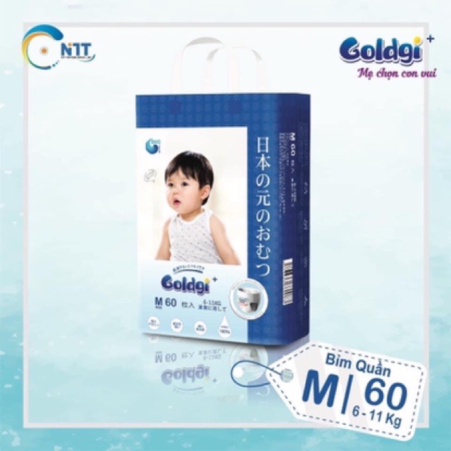 Tã/ Bỉm Goldgi+ nội địa Nhật cho bé dán quần đủ size