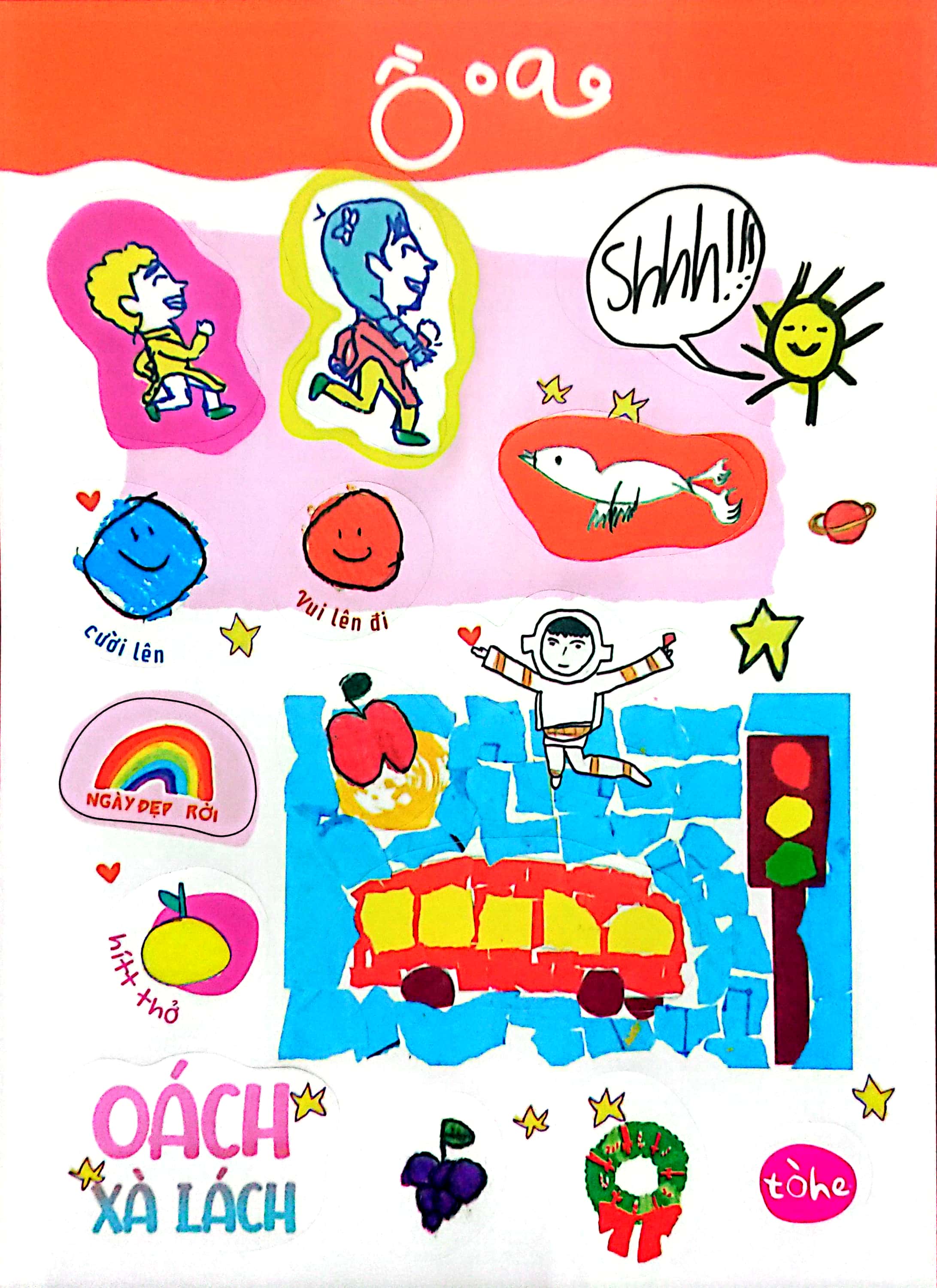 Sticker cute nhiều hình độc đáo (1 tờ lẻ, giao mẫu ngẫu nhiên) [Made by Tòhe] [FSale]