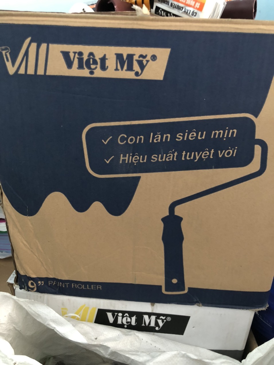 Combo rulo cọ lăn sơn + chổi quét góc .../// không tạo bọt