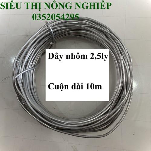 Dây nhôm cuộn 2.5 ly - chuyên dùng cho cây trồng - Dây nhôm cuộn
