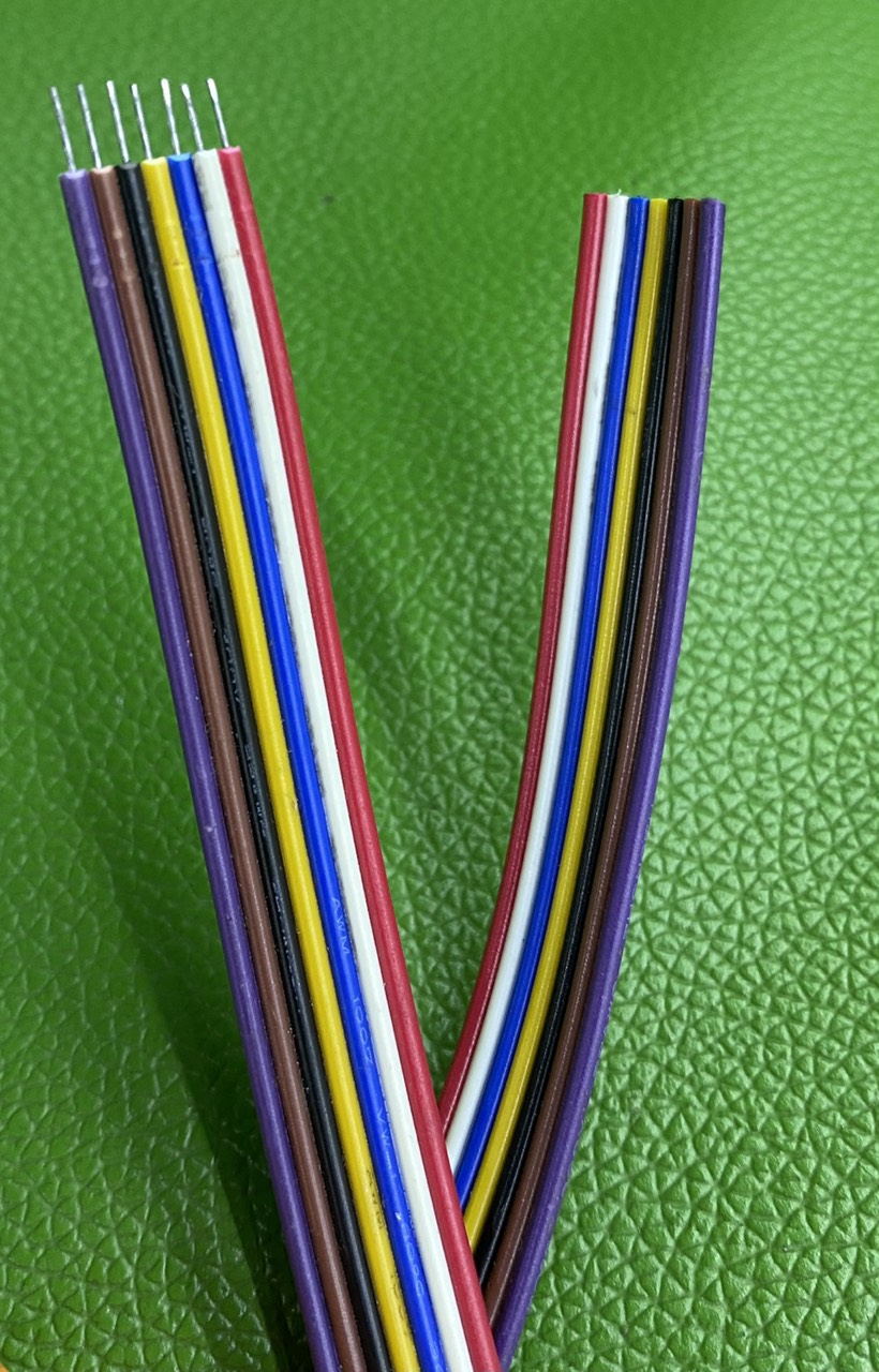 Dây bẹ nhiều màu 7 sợi 1 mét 22awg 300v - linh kiện điện tử quỳnh diễn