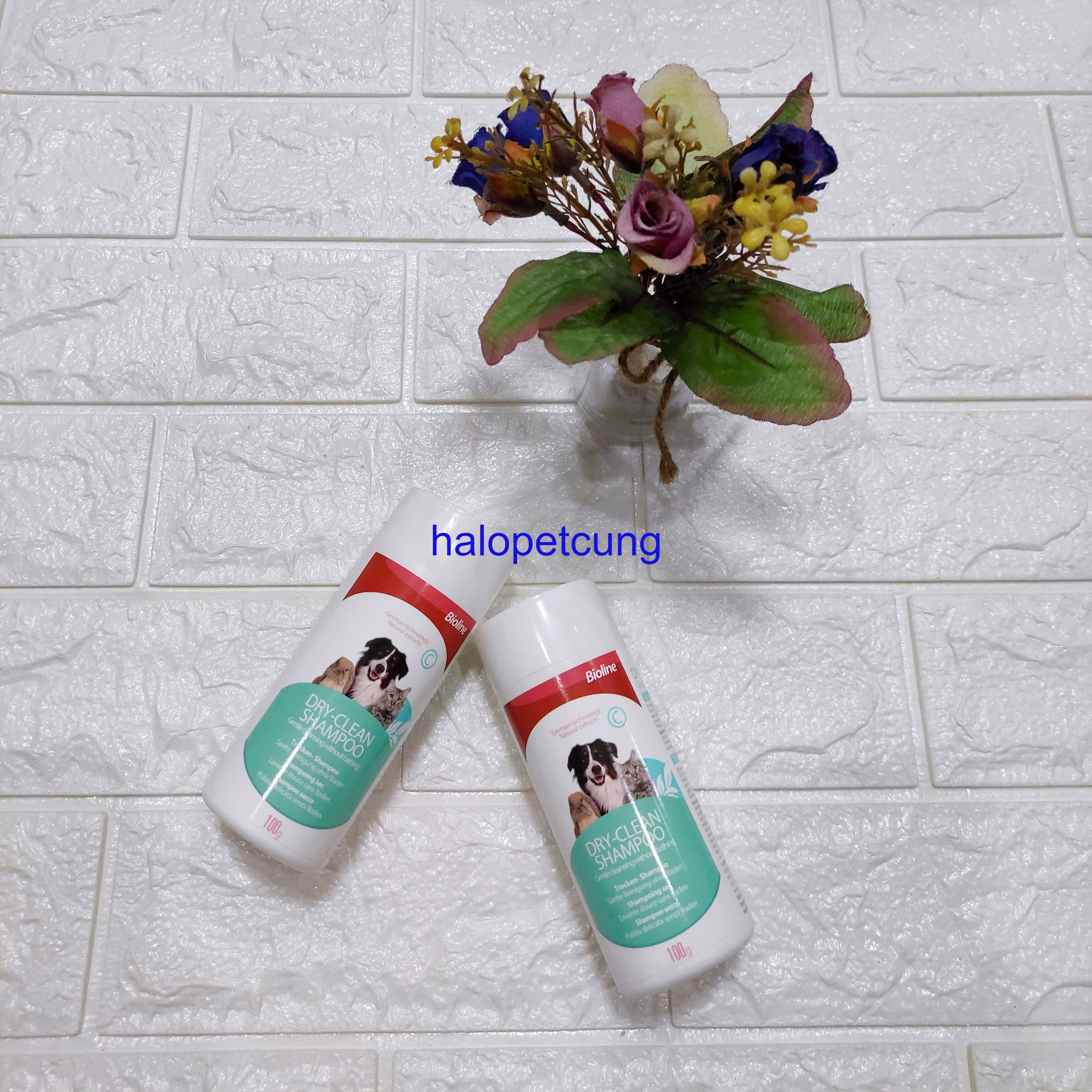 Bột Tắm Khô Bioline Cho Chó Mèo 100g