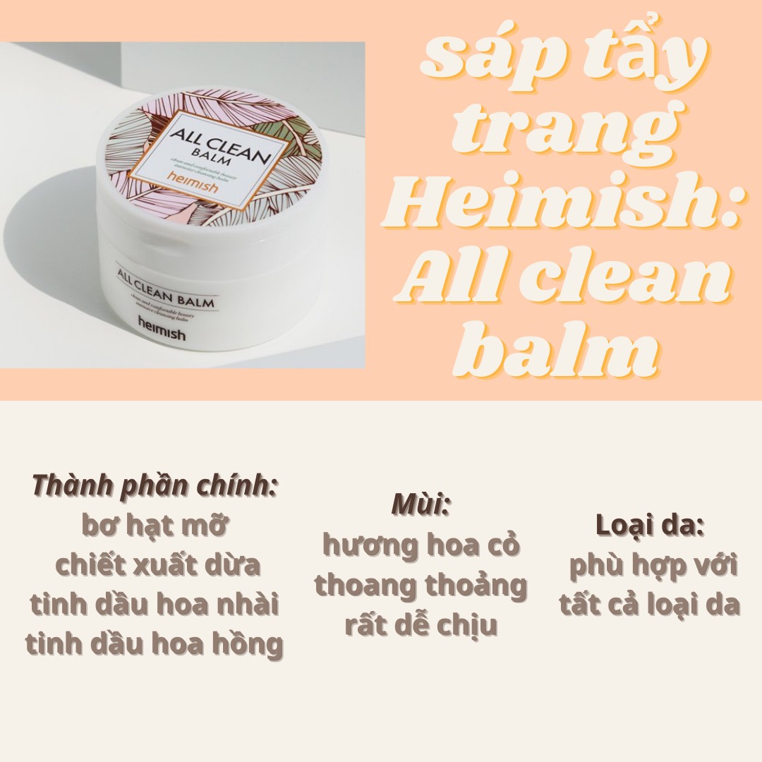 Sáp tẩy trang heimish ALL CLEAN BALM 120ml