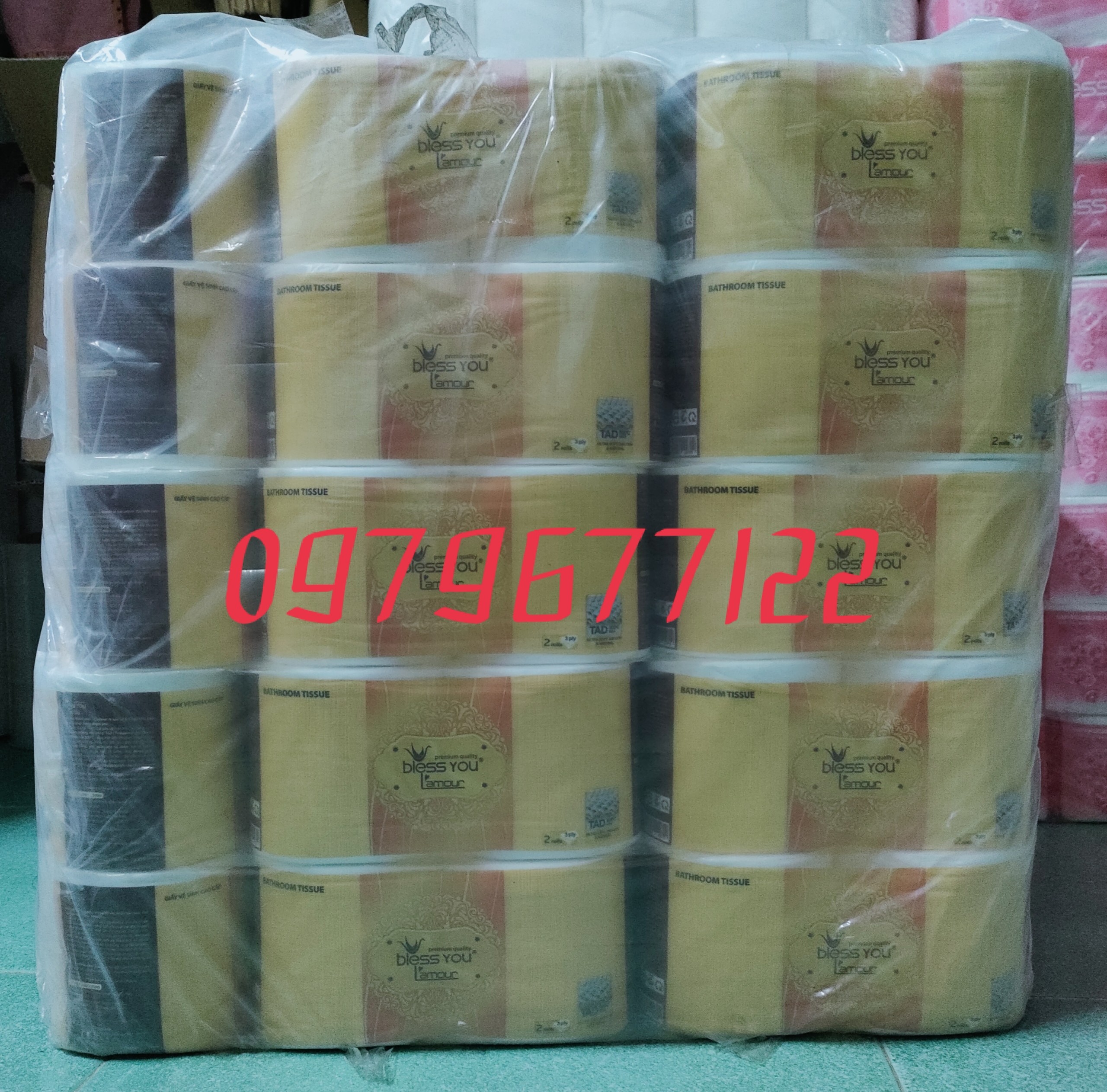 giấy vệ sinh Cao cấp Bless You vàng