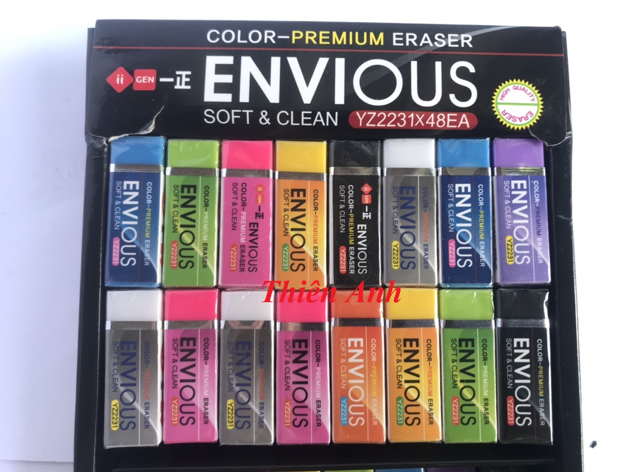 5 Gôm tẩy bút chì Envious nhiều màu sắc (giao màu ngẫu nhiên)