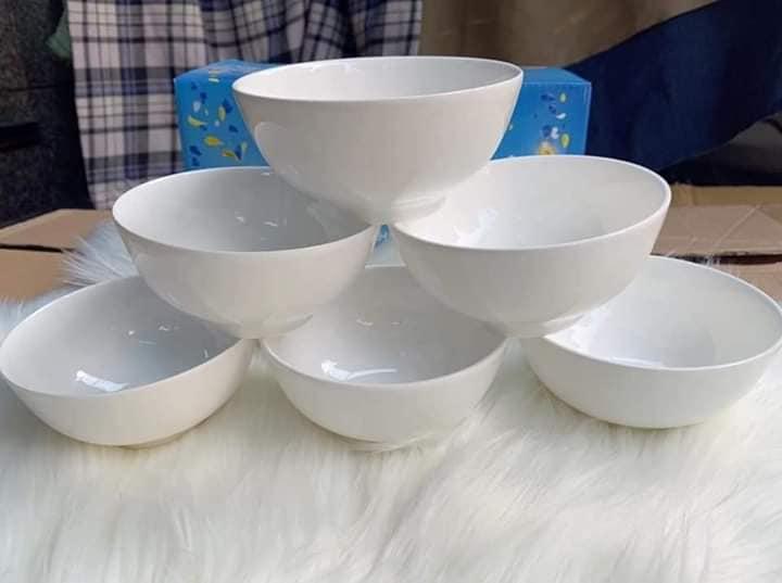 Set 10 chén sứ trắng