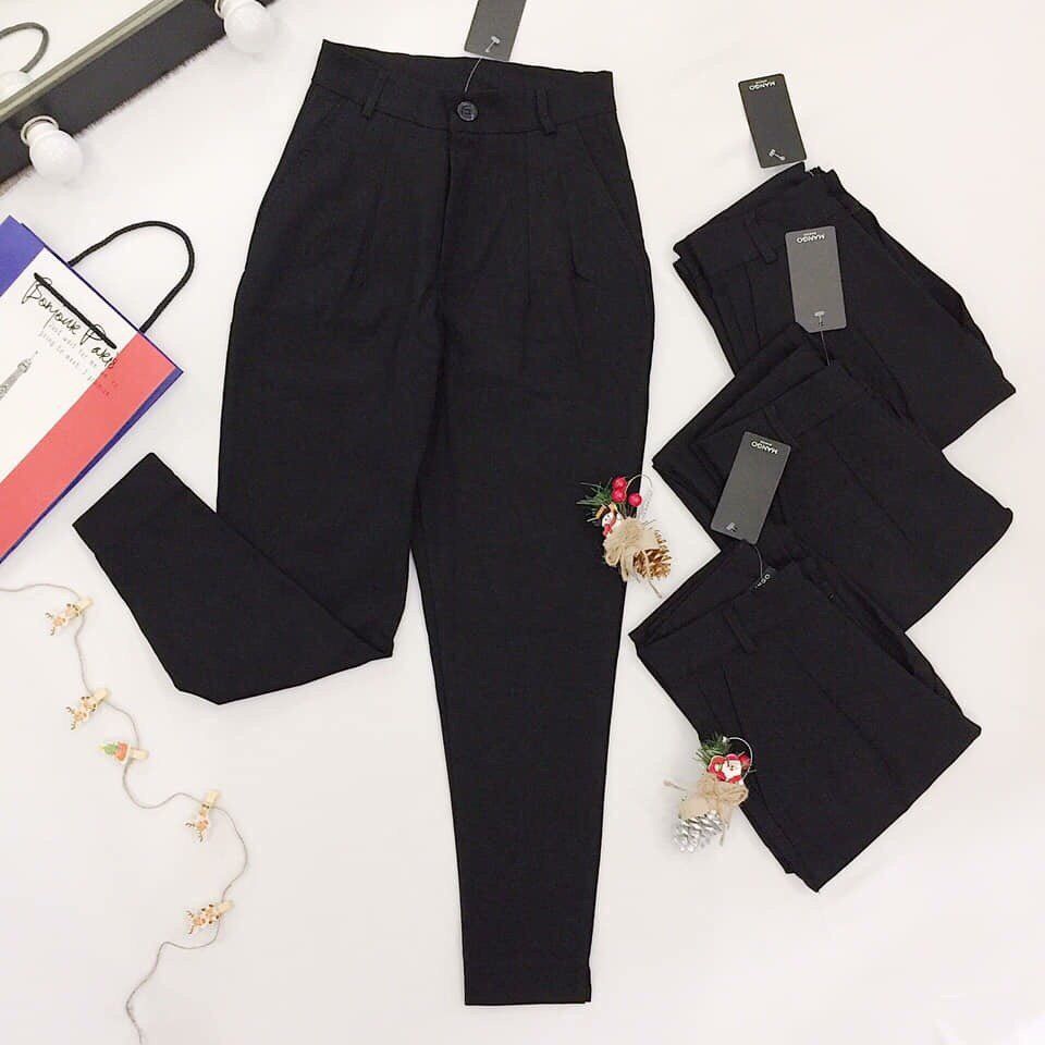 quần tây 9 tấc ống nhỏ  đen quần tây công sơ quần tây đi học đi làm(u)