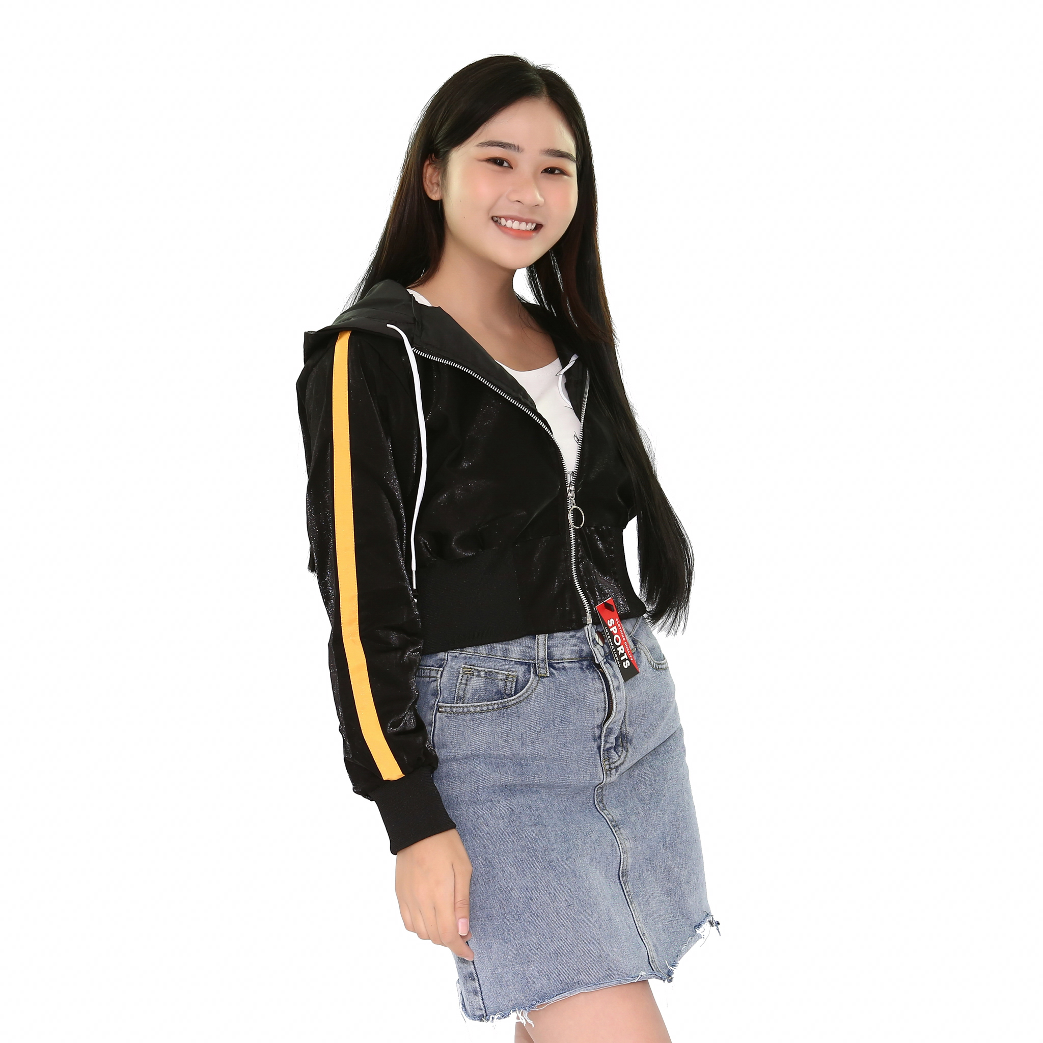 [HCM]Áo Khoác Phi Xà Cừ Form Lửng Phối Nón Style Cá Tính