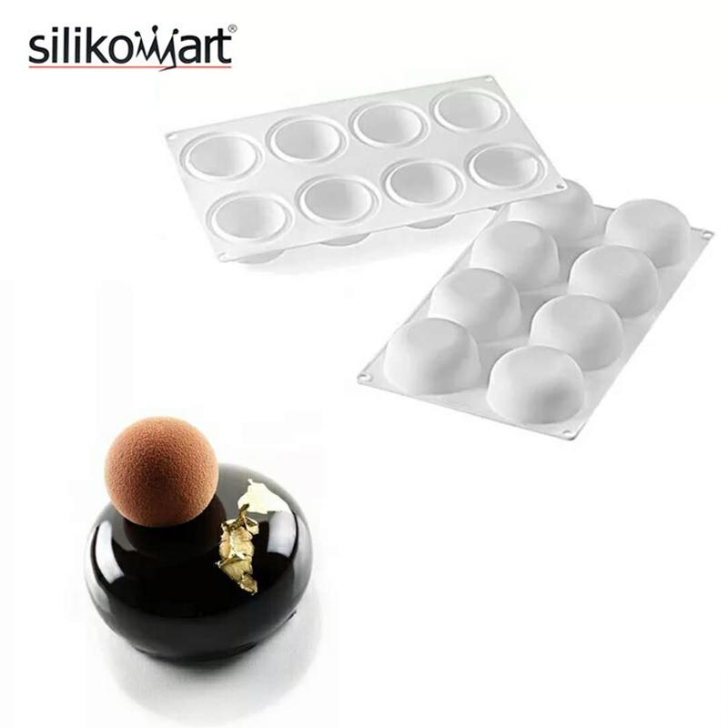 Ý Silikomart SN Silicone Dòng 8 THẬM CHÍ Phẳng Silicone Bộ Tạo Khuôn Hình Bánh Bánh Mousse Nướng Bộ Tạo Khuôn Hình