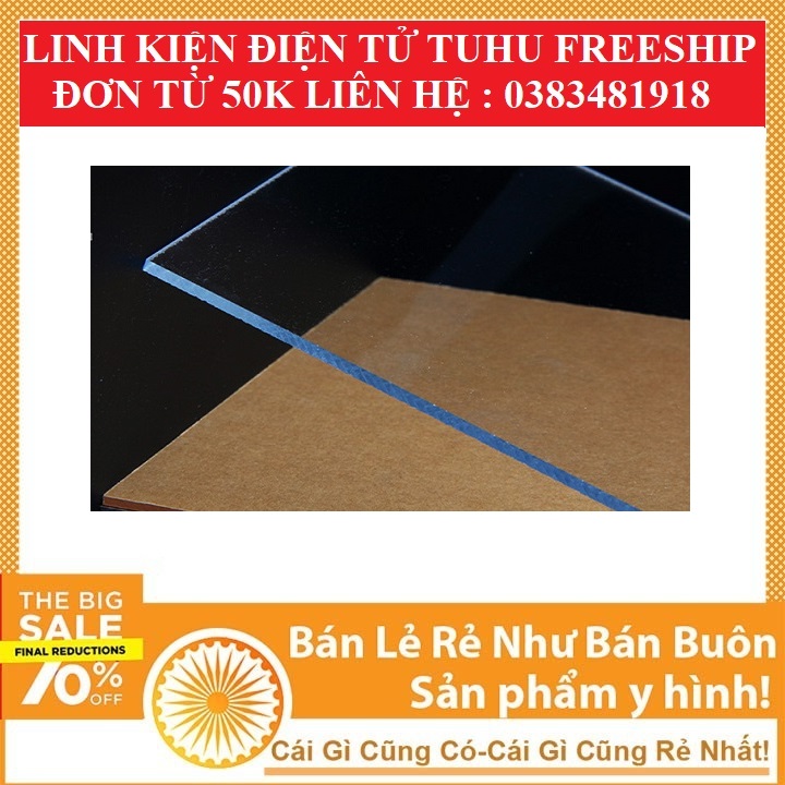 Mica Trong Khổ A4 Dày 2mm (Mica Đài Loan)- Linhkiendientubk