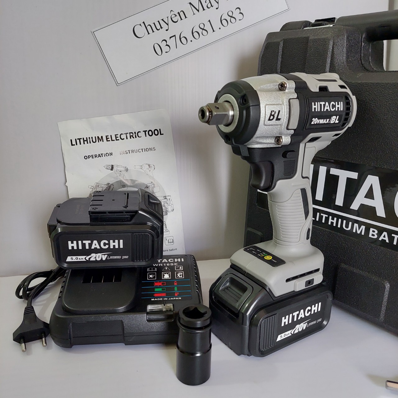 [ Hàng Cao Cấp] Siết Bulong Hitachi 20v công nghệ Japan