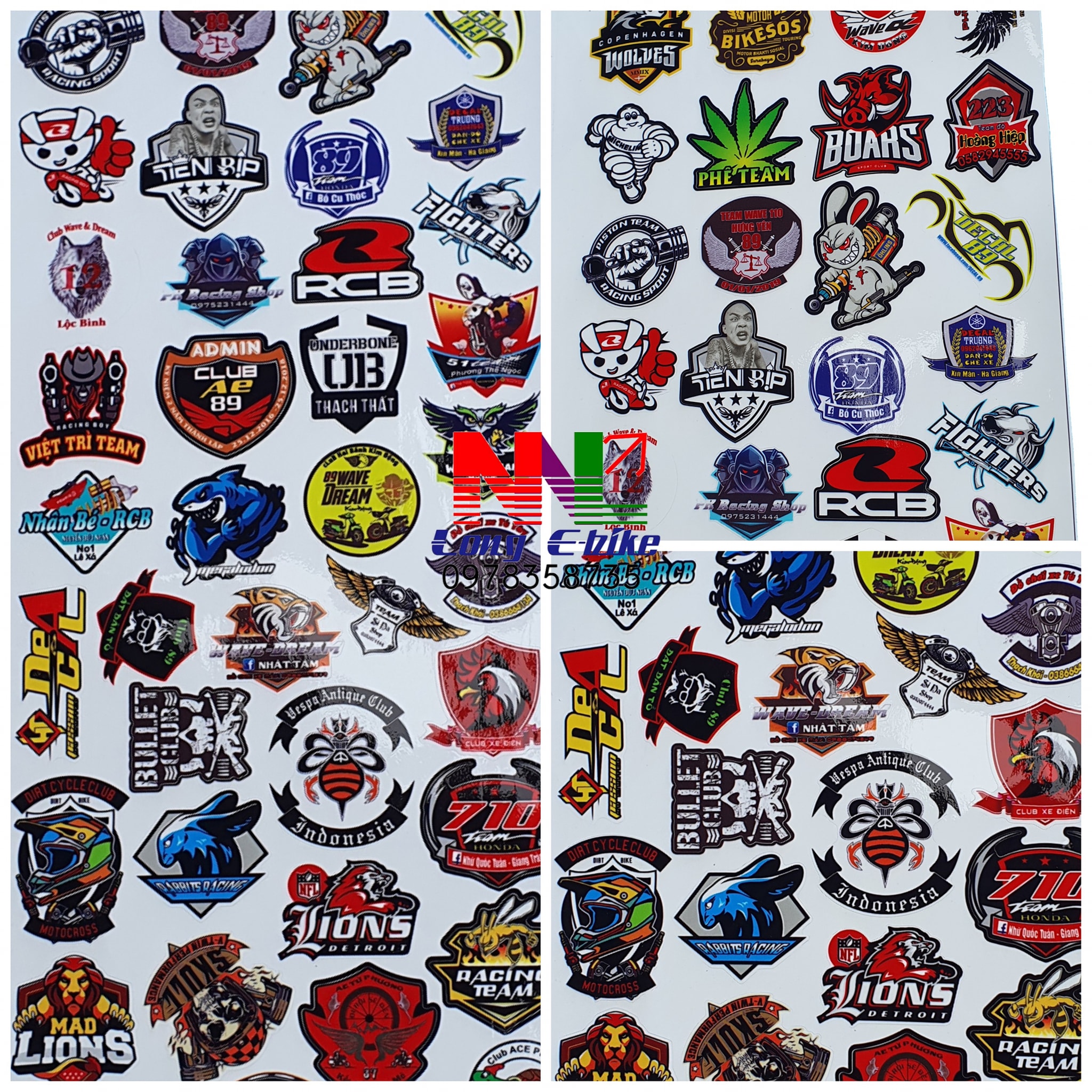 tem logo các thương hiệu nổi tiếng
