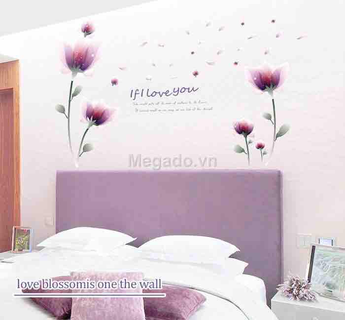 Decal tranh dán tường hoa cánh mỏng