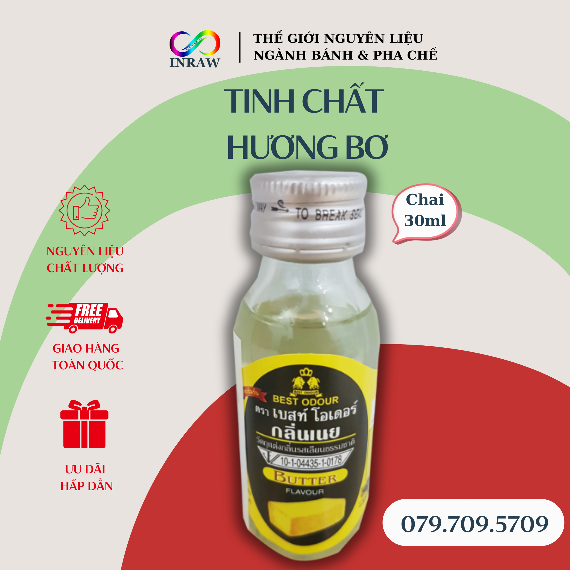 Hương bơ best odour thái lan 30ml