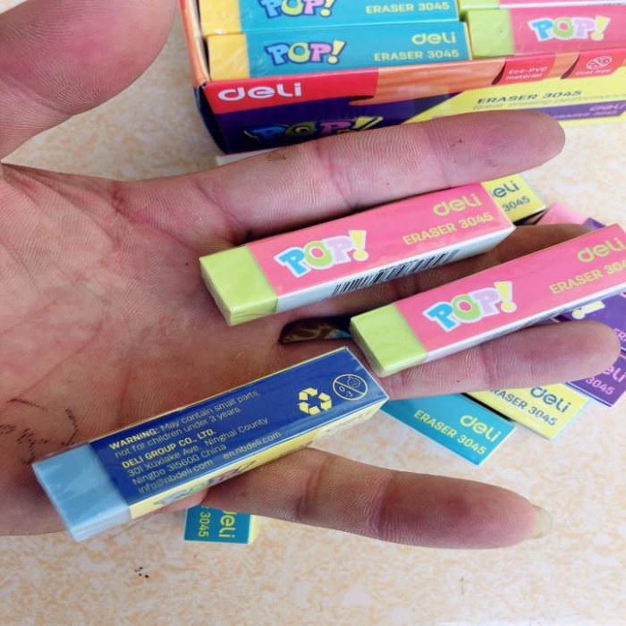 Tẩy Bút Chì Deli 2 Chiếc Loại To