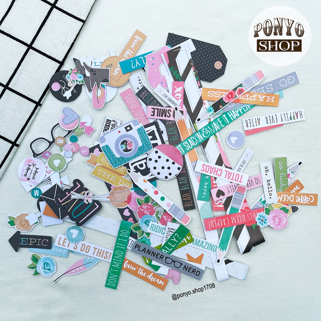 Die cut - hình cắt trang trí Scrapbook (Nhiều mẫu)