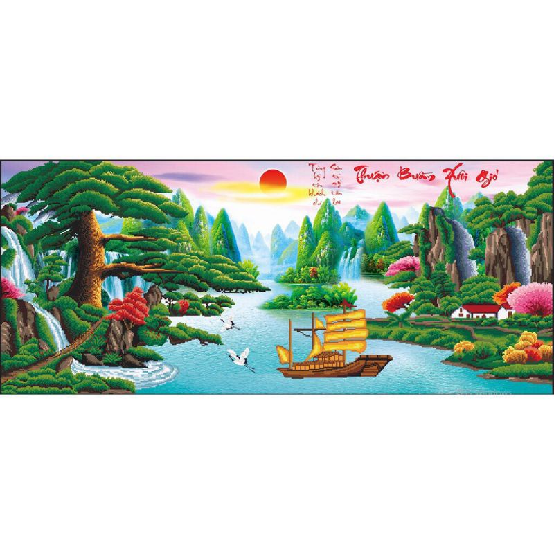 Tranh đính đá thuận buồm xuôi gió 88622