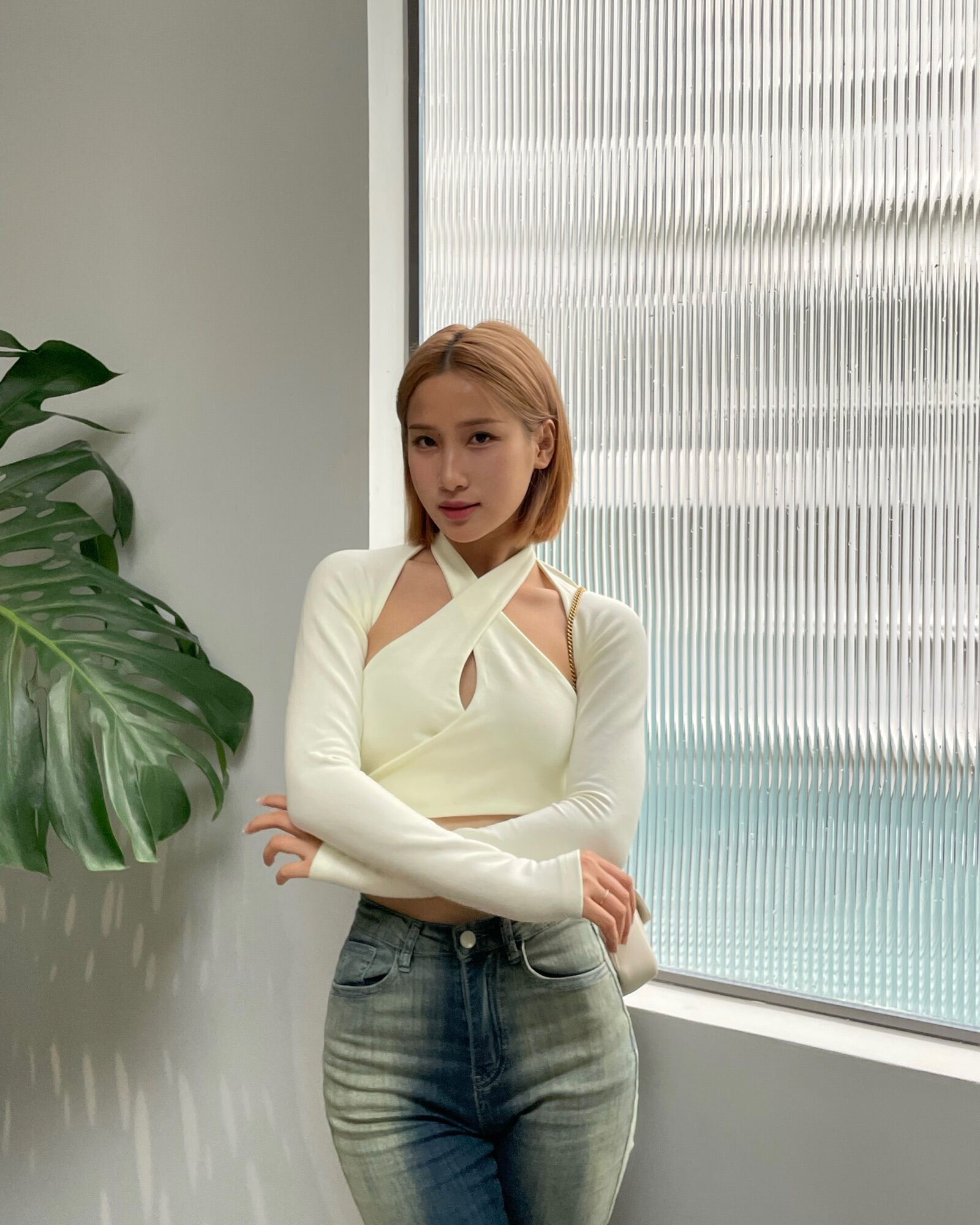 Áo croptop nữ tay dài | HAVA TOP - CLÉLIE