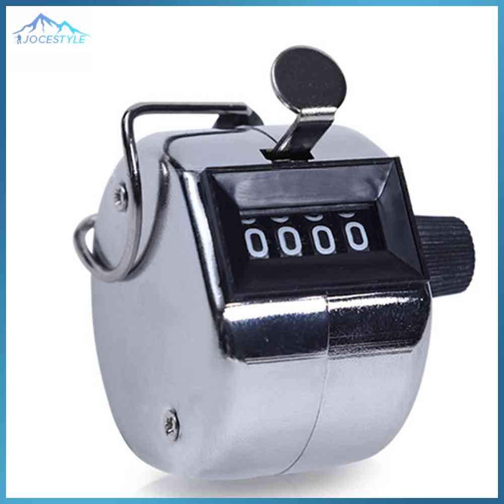 Metal Digital Clicker Counter Handheld 4-Digit Manual Hand Tally Counters