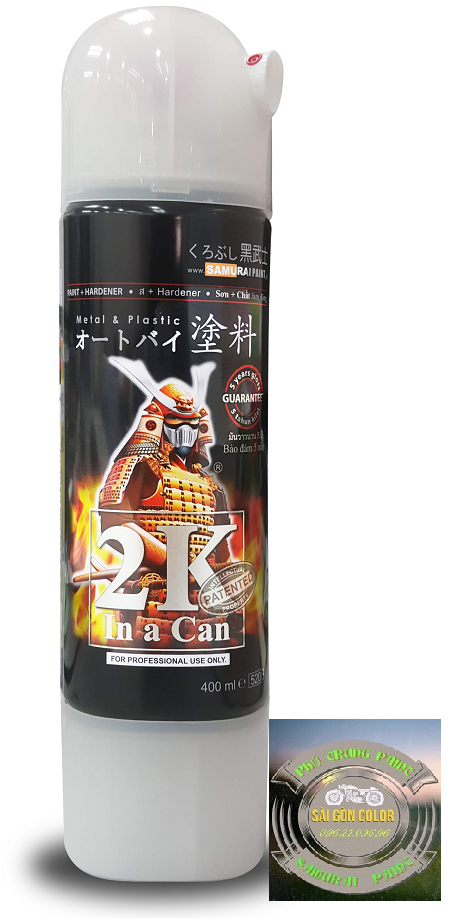 SƠN XỊT XE MÁY SAMURAI MÀU TRONG 2K PHỦ BÓNG 2K01
