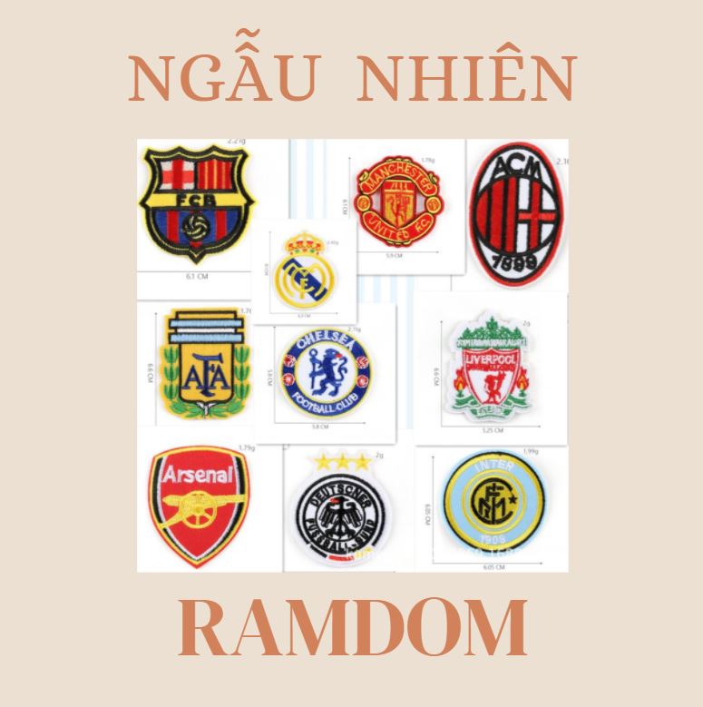 Logo vải ủi hoặc may Mu - Chelsea - barca - Real - Arsenal - Liverpool bền đẹp và dễ sử dụng - LiDO Sports