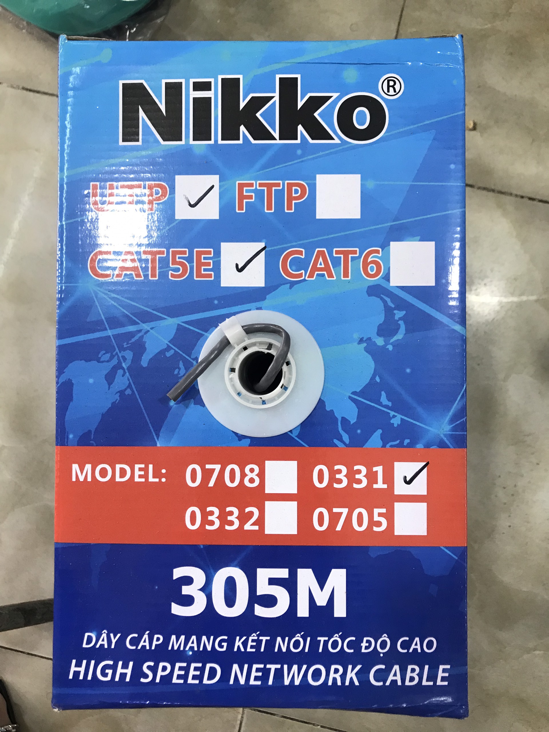 THÙNG CÁP MẠNG NIKKO 0331 CAT 5E