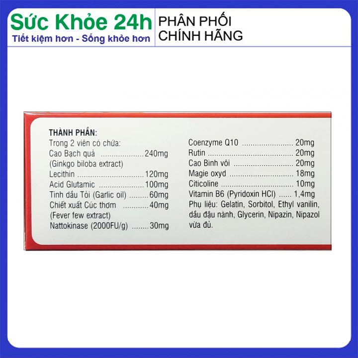 Hoạt Huyết Dưỡng Não Ceton Brain ( hộp 30 viên )