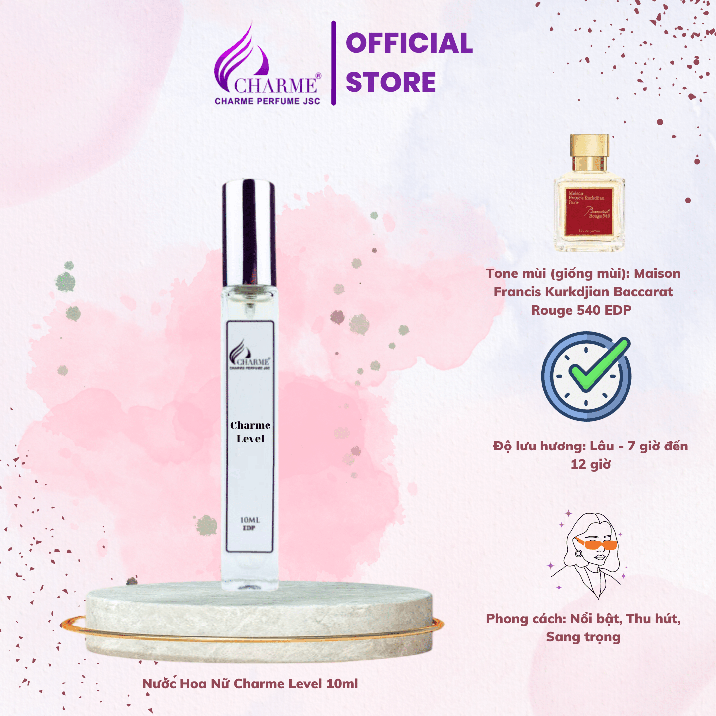 Nước Hoa Nữ Charme Level 100ml