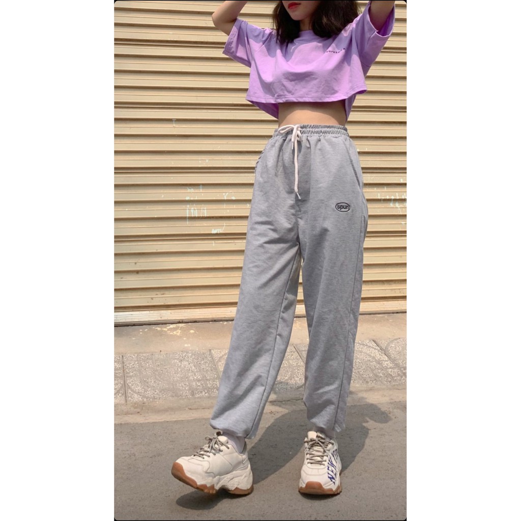 Quần Jogger Nỉ Thêu SPUN Ulzzang