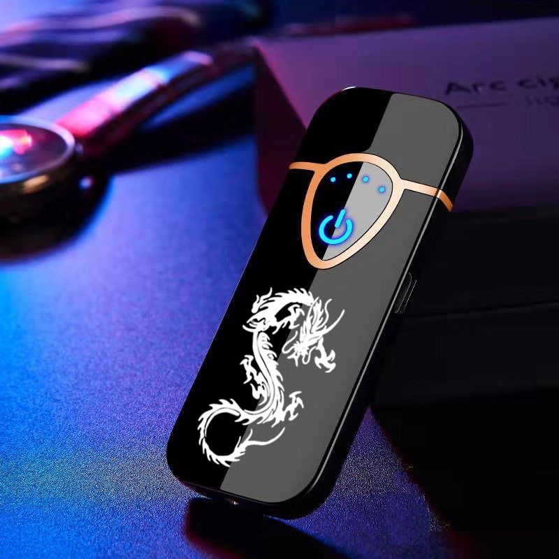 Bật Lửa USB Sạc Điện, Bật Lửa Cảm Biến Vân Tay Hồng Ngoại Loại Xịn Hình Rồng  Sang Trọng, Siêu Bền, Chống Gió Tốt [SẠC ĐIỆN]- Nắng Xuân