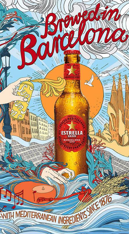 [HCM]Thùng 24 chai bia Estrella Damm 330ml