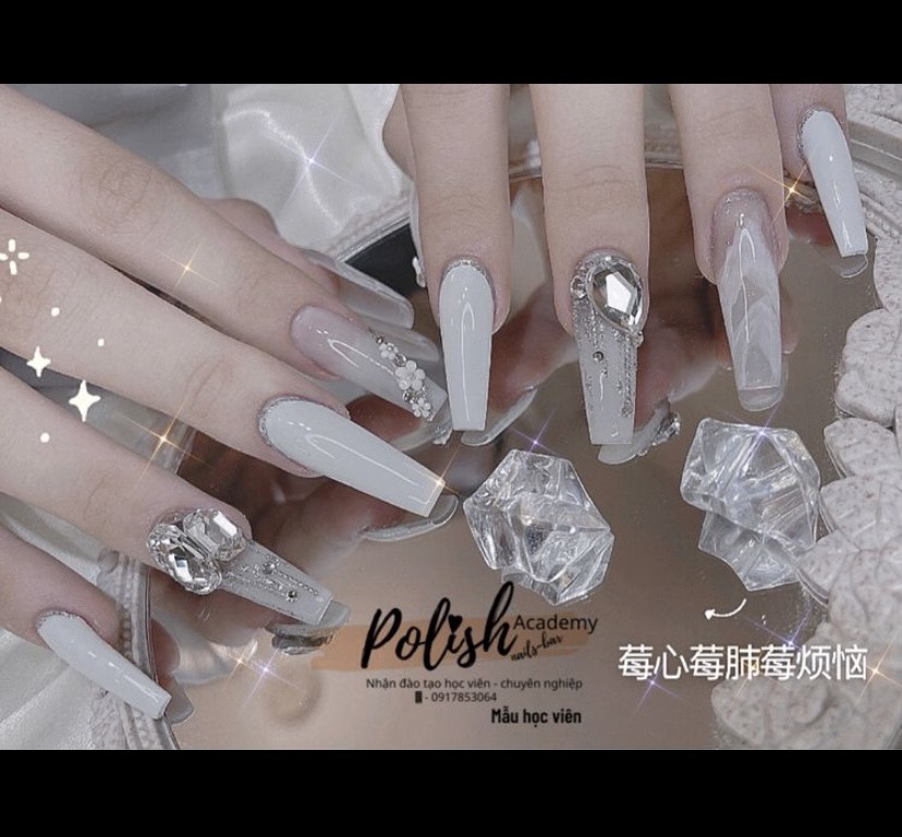 Đá khối chân rùa mix mẫu ,Set 50 viên - Mini Nails