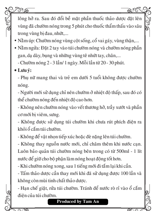 TÚI CHƯỜM NÓNG THẢO DƯỢC TÂM AN