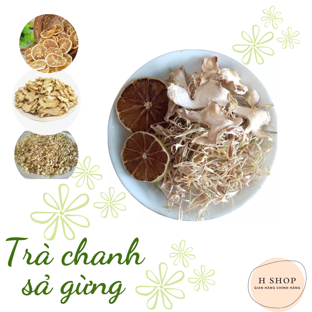 Trà chanh sả gừng thanh lọc giảm cân giải cảm hộp 110g