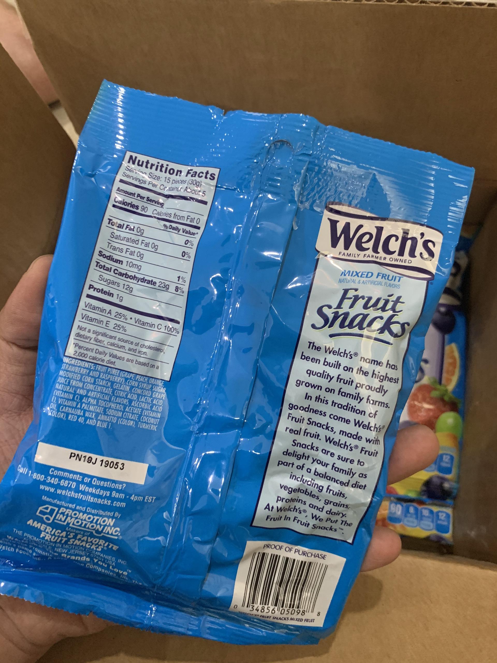 [HCM][Hoba Food] Kẹo dẻo trái cây Welchs vị Mixed Fruit ( Màu Xanh dương )