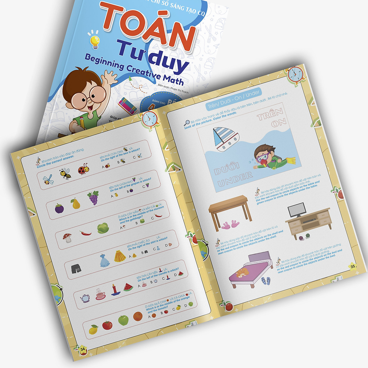 [Sách Chính Hãng] Toán Tư duy - Beginning Creative Math (Dành cho bé 4-6 tuổi/Song ngữ Việt - Anh) - NTbooks
