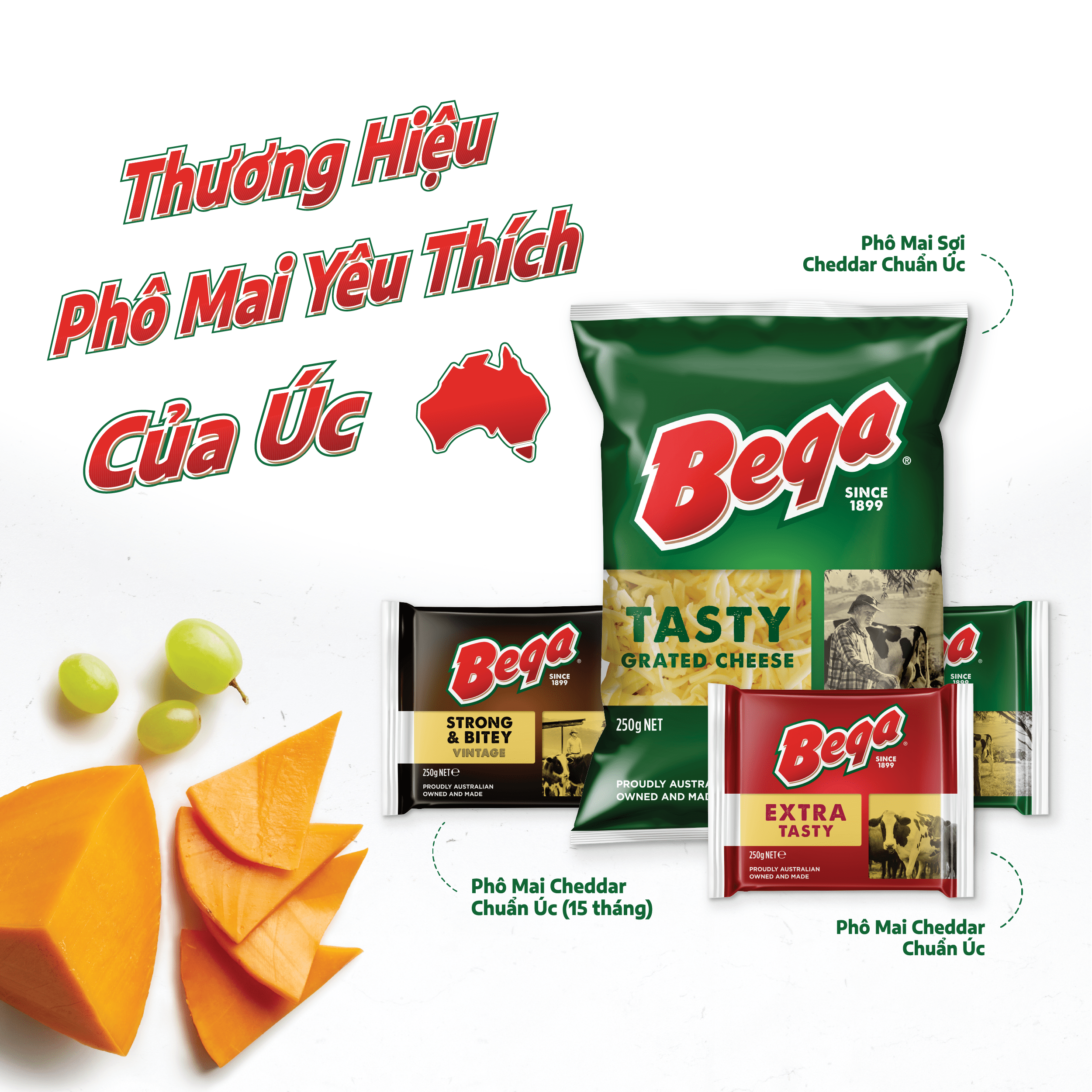 Beta grated tasty pasta cheese 250g - 1 pack