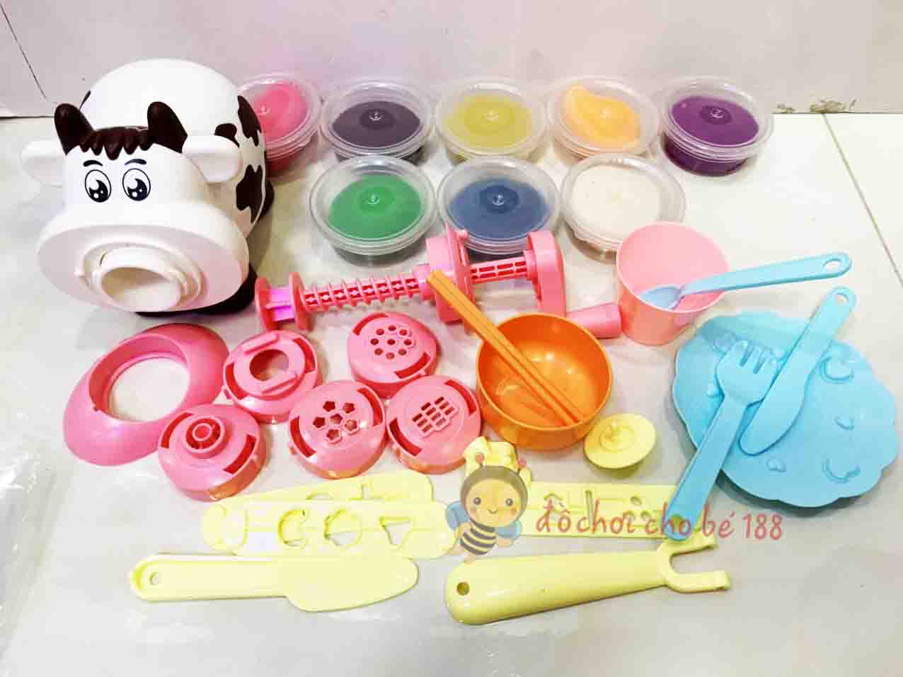 HỘP ĐẤT SÉT ĐẤT NẶN LÀM MÌ + MÁY LÀM MÌ CHÓ, HEO, BÒ