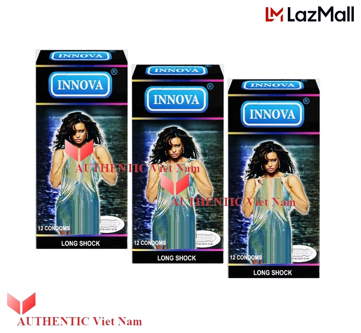 Bộ 3 Hộp Bao cao su Innova đen 12 bao