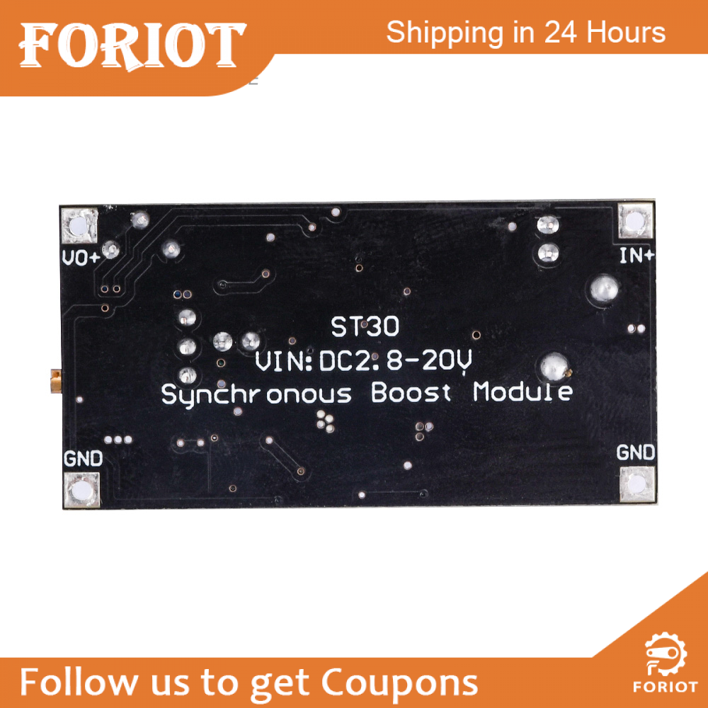 Foriot DC2.7-20V Low-voltage Boost Constant Voltage Constant Current Synchronous Rectifier Power Module with Short Circuit Protection