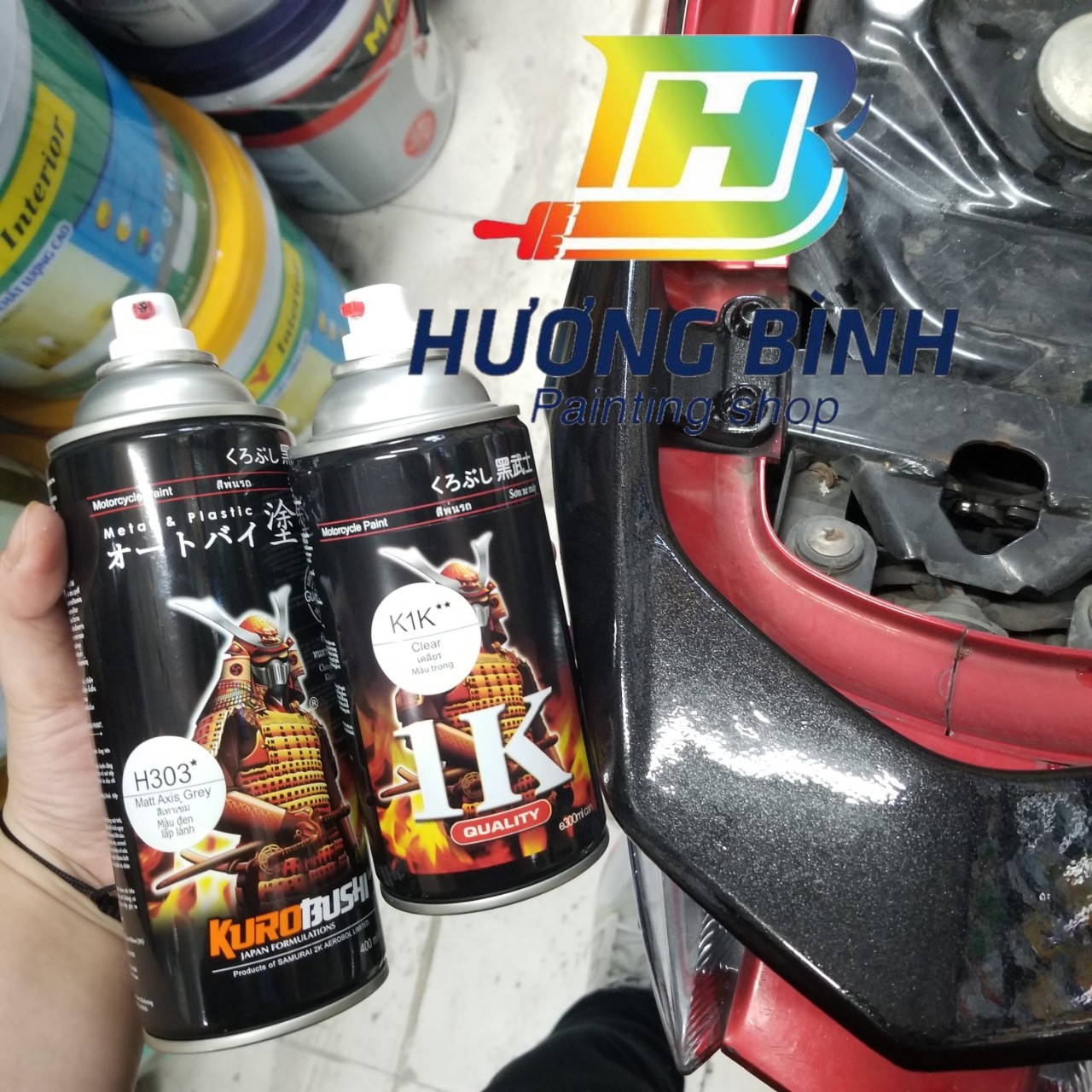Sơn xịt Samurai phủ bóng - K1K (không màu)