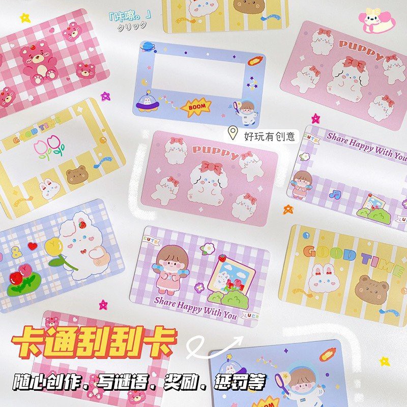 Set 10 thẻ cào ghi chú lời nhắn may mắn pvn983