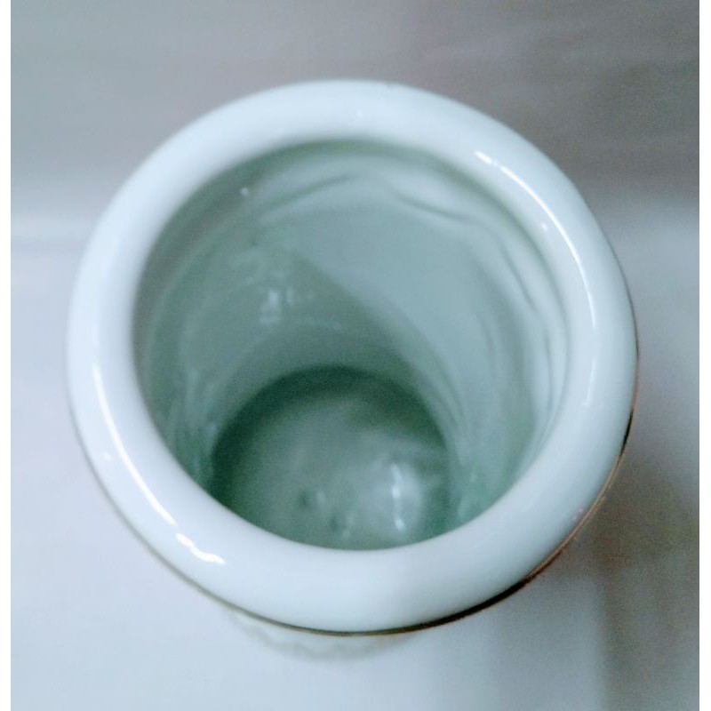 BÌNH ỐNG_ỐNG NHANG SỨ BẠCH NGỌC HOA SEN