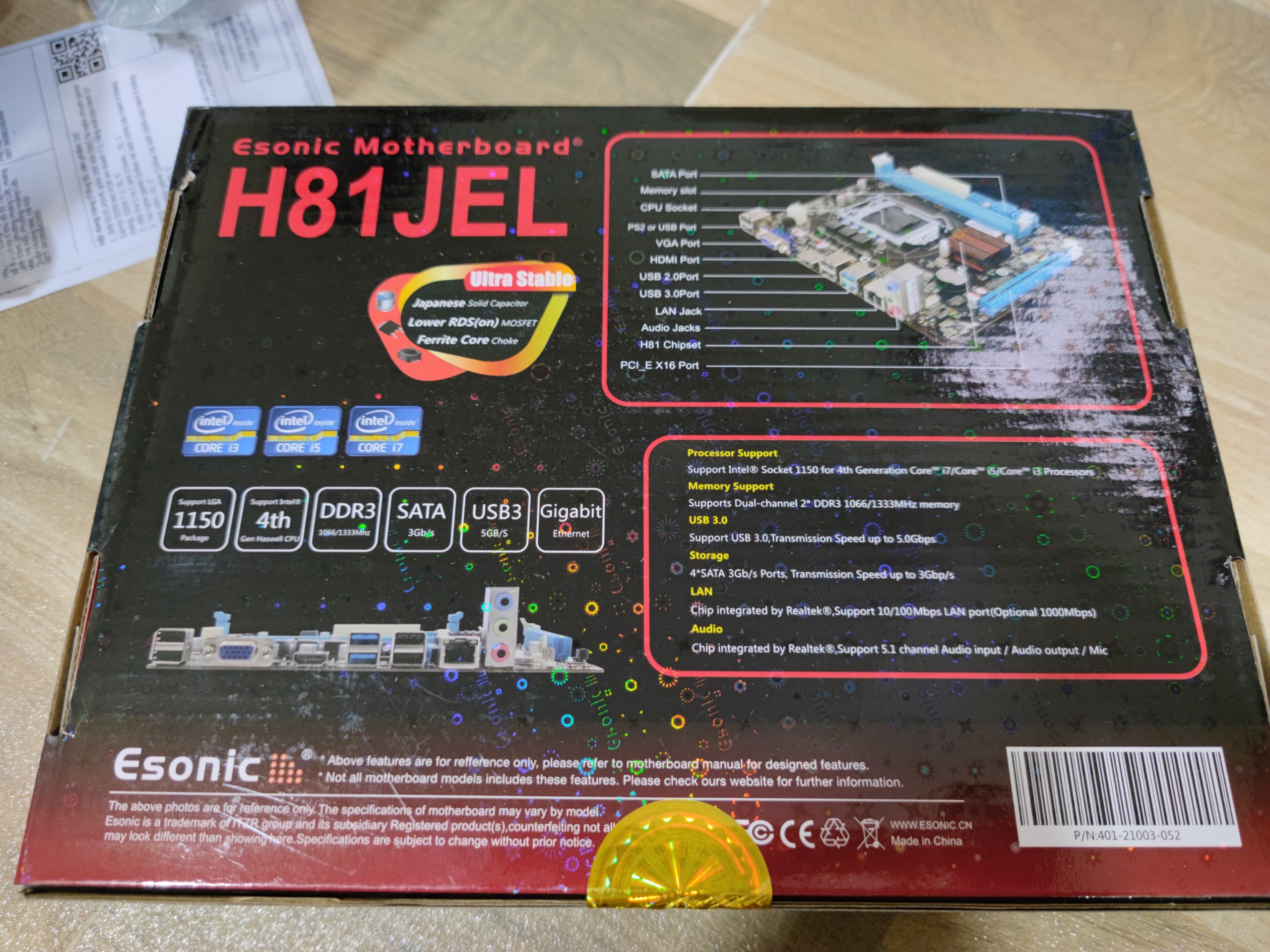 Main H81 Esonic Mới 100% bảo hành 24 tháng