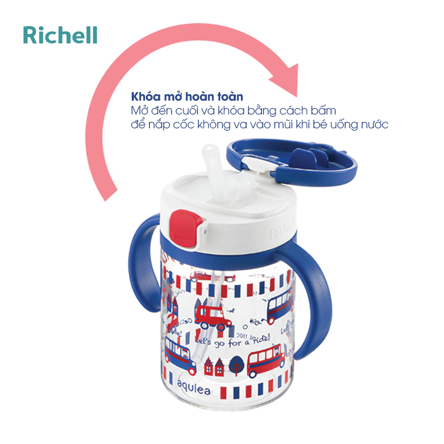 BÌNH ỐNG HÚT AQ RICHELL 200ML XANH RIDE