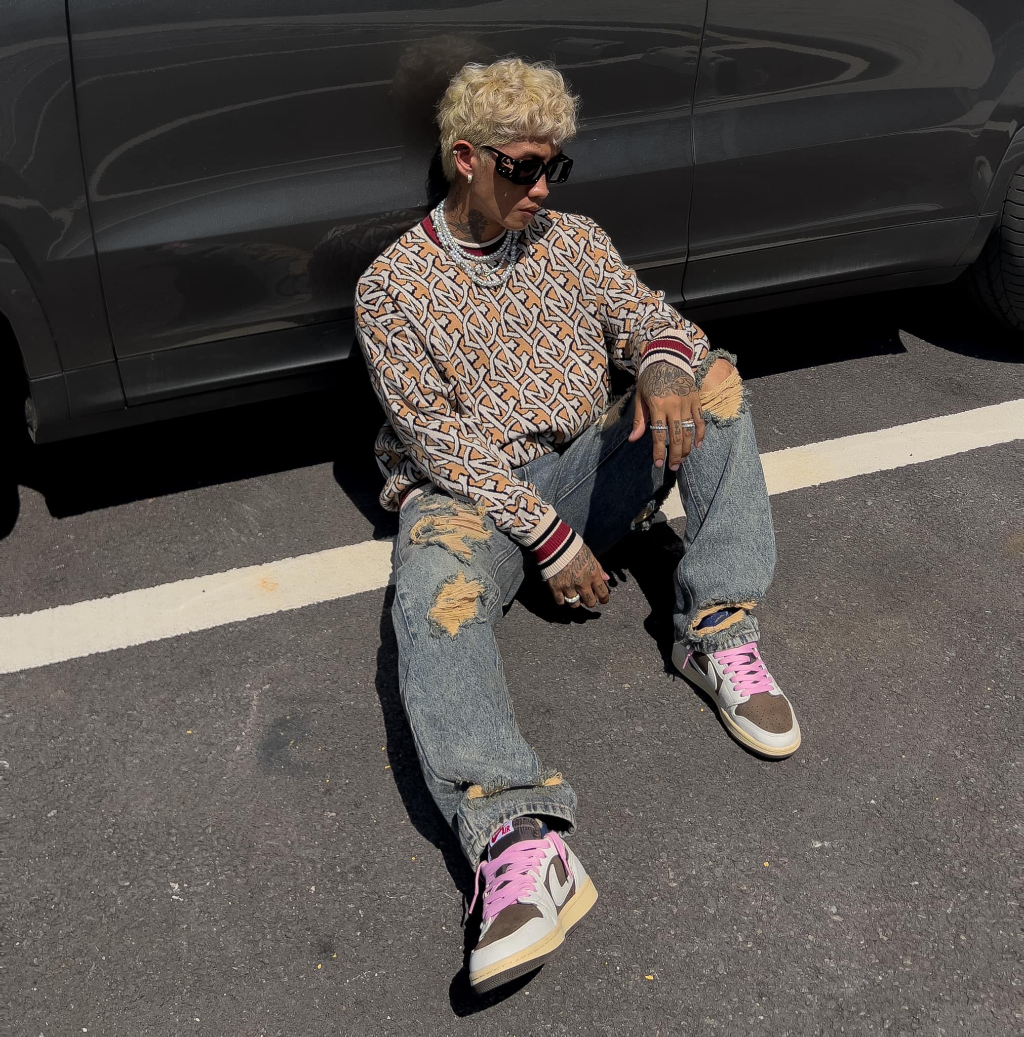 Áo len nam MIKENCO Monogram Knitwear S23