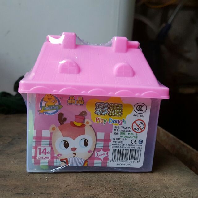 Hộp đất nặn 14 màu hình ngôi nhà